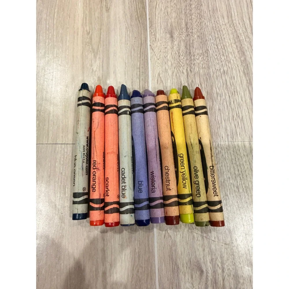 Vintage Crayola 64 Crayon Box w/ Sharpener Nickelodeon‎ Binney & Smith dandelion